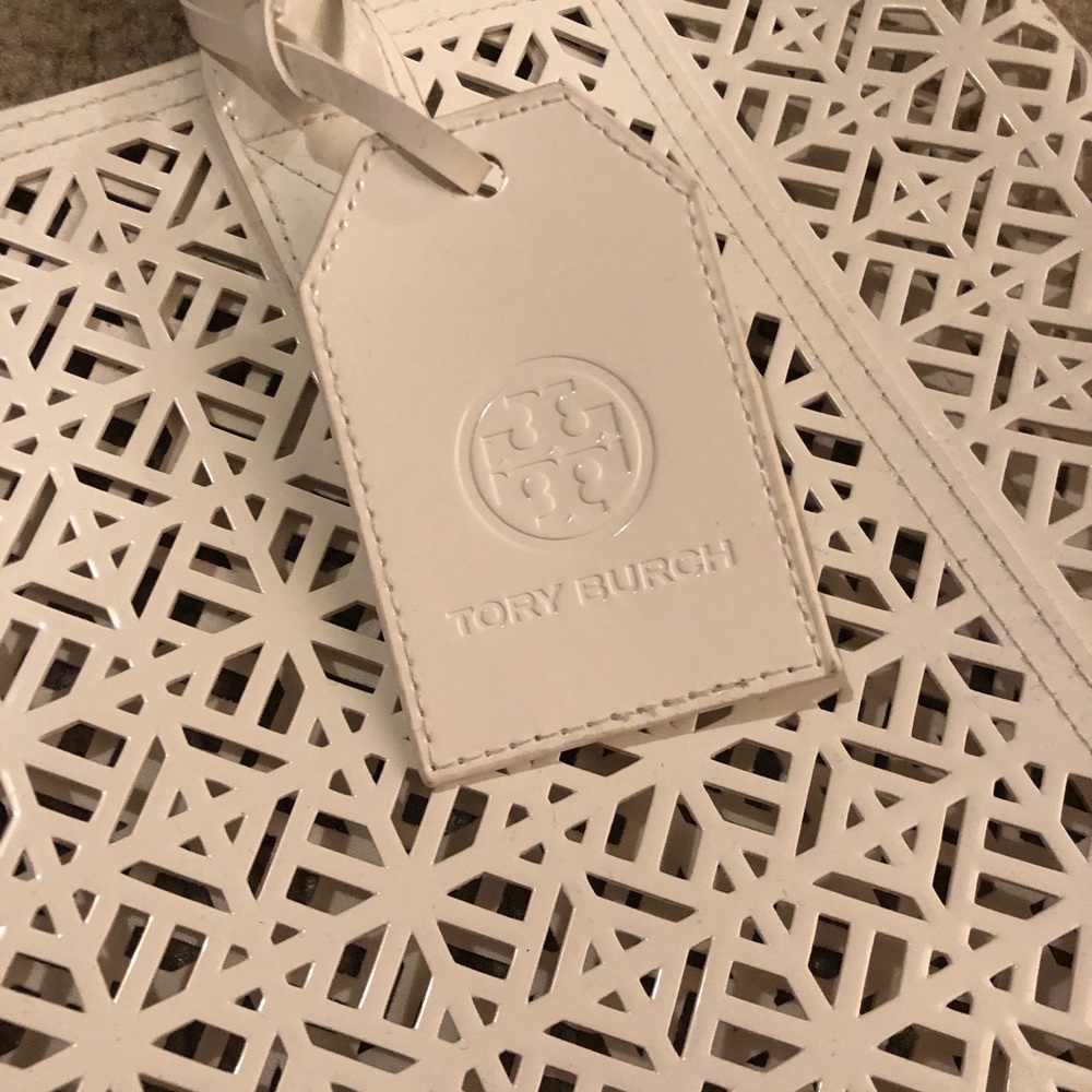 Tory Burch white see through bag